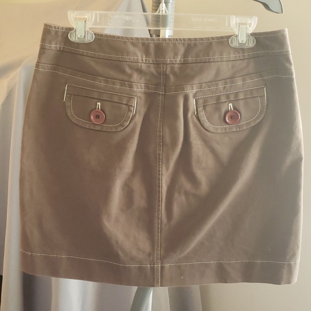 Ann Taylor Loft Brown Denim Mini Skirt - Picture 2 of 3